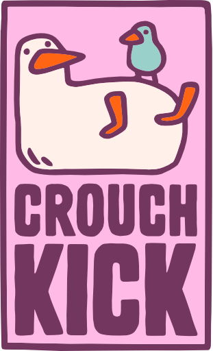 Crouchkick duck logo